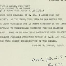 Invitation: 1951 February 1