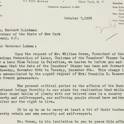 Speech: 1938 October 7