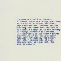 Letter: 1941 November 4