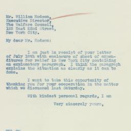 Letter: 1933 July 19