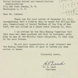 Telegram: 1944 January 11