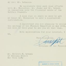 Letter: 1926 May 13