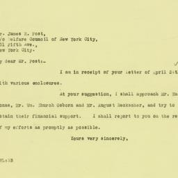 Letter: 1926 May 4
