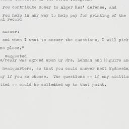 Memorandum: 1950 October 27