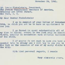 Letter: 1941 November 24