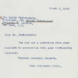 Letter: 1942 March 4