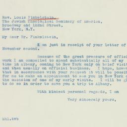 Letter: 1939 November 6