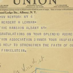 Telegram: 1937 December 6