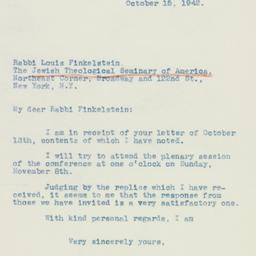 Letter: 1942 October 15