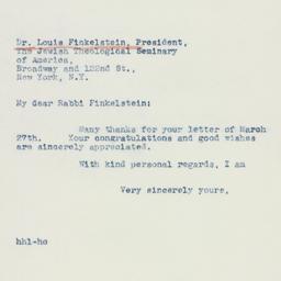 Letter: 1941 March 31
