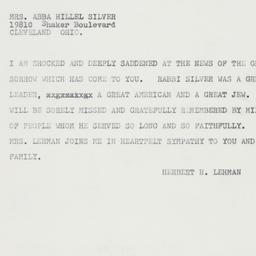 Telegram: 1963 November 29