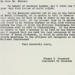 Letter: 1943 April 10