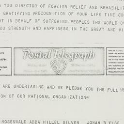 Telegram: 1942 November 27