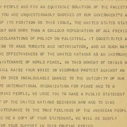 Telegram: 1948 March 20