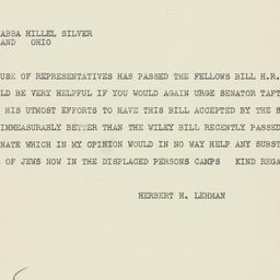 Telegram: 1948 June 12