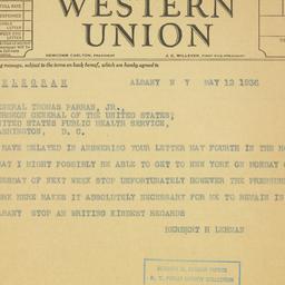 Telegram: 1936 May 12