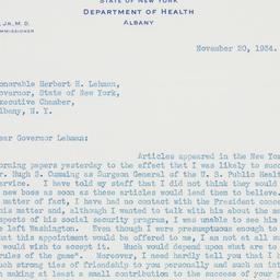 Letter: 1934 November 20