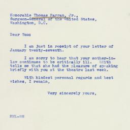 Letter: 1940 January 29