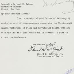 Letter: 1938 February 21