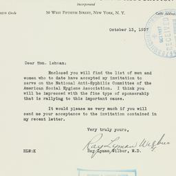 Letter: 1937 October 13