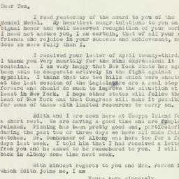 Letter: 1938 May 6