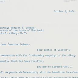 Letter: 1934 October 8