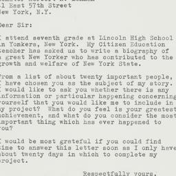 Letter: 1959 March 1
