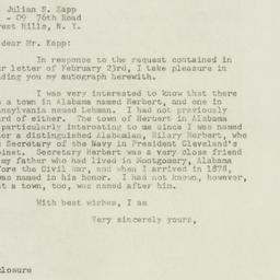 Ephemera: 1949 February 25