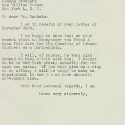 Letter: 1947 November 29