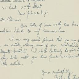 Letter: 1947 July 1