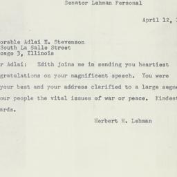 Telegram: 1955 April 12