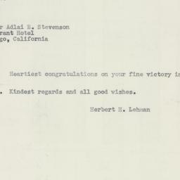 Telegram: 1956 May 30