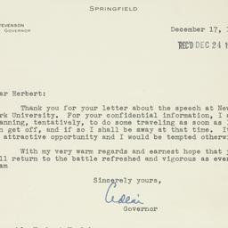 Letter: 1952 December 17