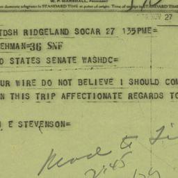 Telegram: 1956 November 27