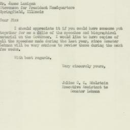 Letter: 1952 September 15