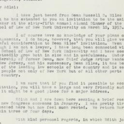 Letter: 1952 December 10