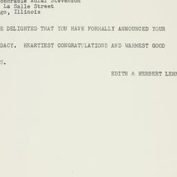 Telegram: 1955 November 16