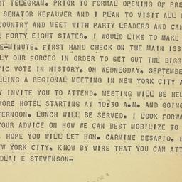 Telegram: 1956 September 5