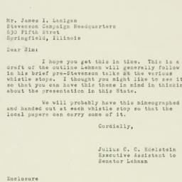 Letter: 1952 October 19