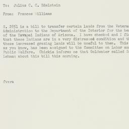 Memorandum: 1956 February 27