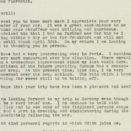 Telegram: 1949 April 22