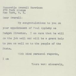 Telegram: 1954 November 17