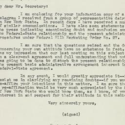 Letter: 1950 October 7
