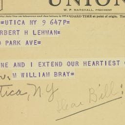 Telegram: 1949 November 9