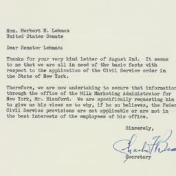 Letter: 1950 August 16