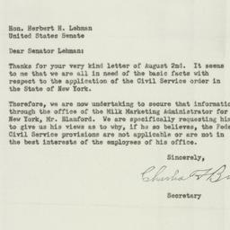 Letter: 1950 August 16