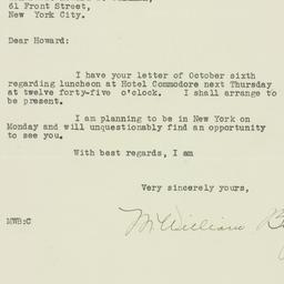 Letter: 1932 October 8