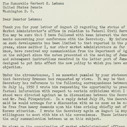 Letter: 1950 August 28