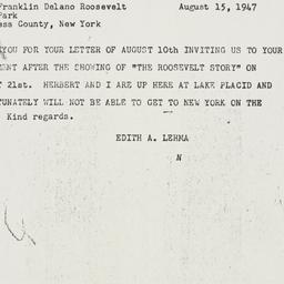 Telegram: 1947 August 15