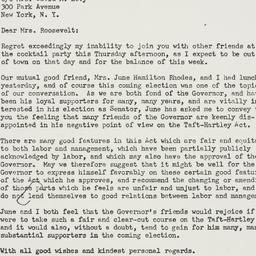 Letter: 1949 October 18